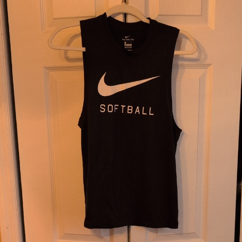 Nike Black Sleeveless Softball Top